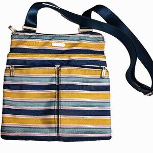 BAGGALLINI Striped Crossbody Purse/Handbag/Travel Organizer